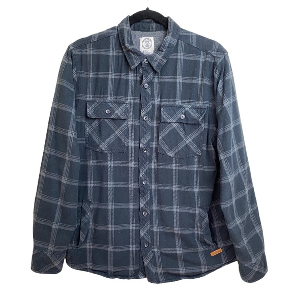 Voyager Other - Voyager Thermal Lined Gray Plaid Flannel Shirt